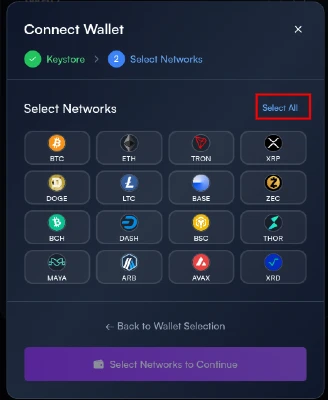 Connect keystore step one