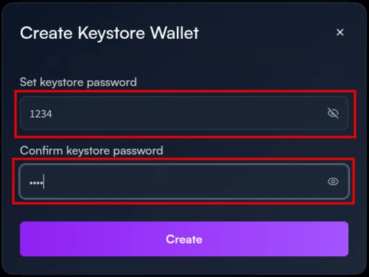 How to create a keystore wallet